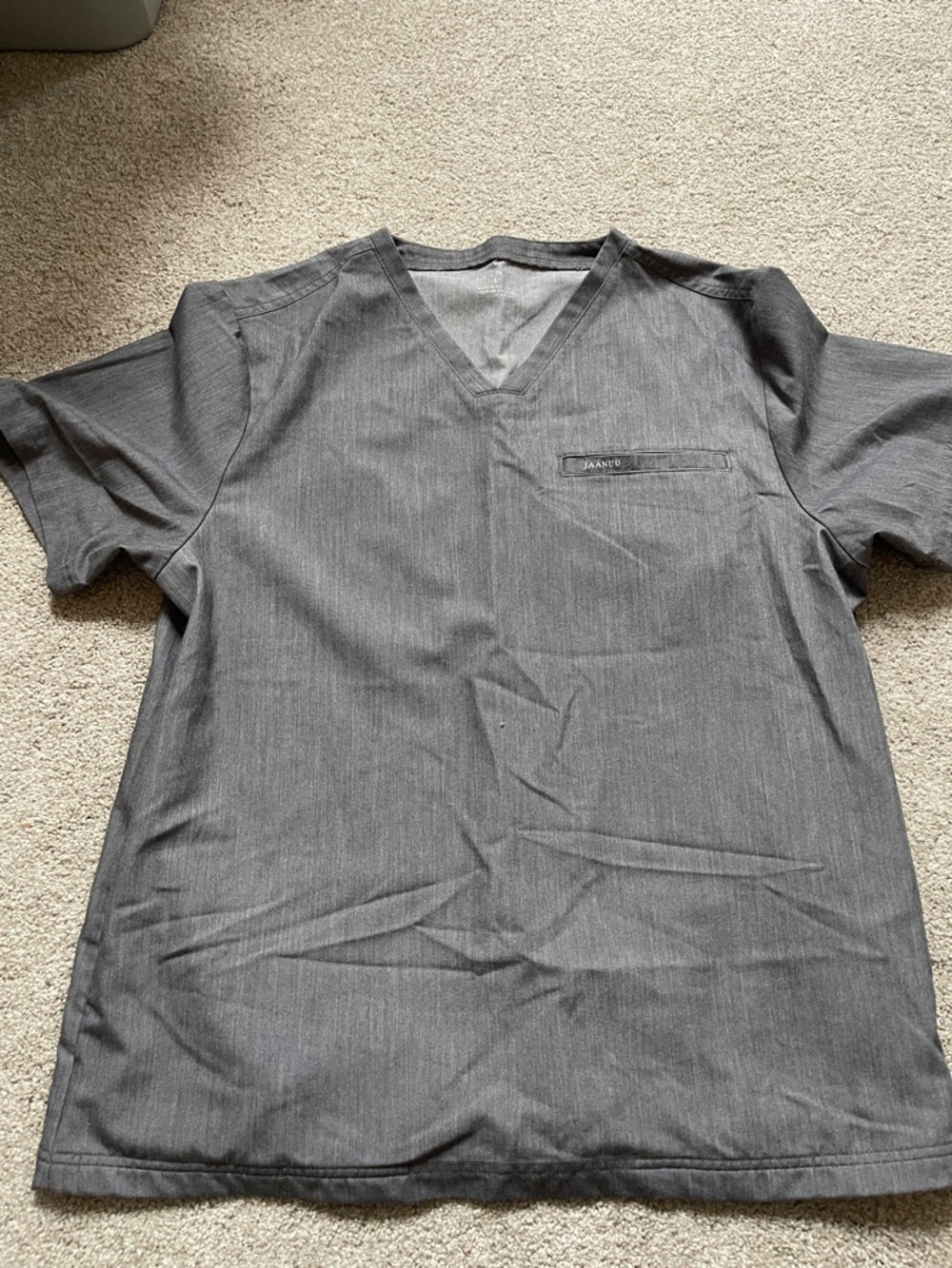 Jaanuu scrub top Dark Gray V-Neck Scrub Top